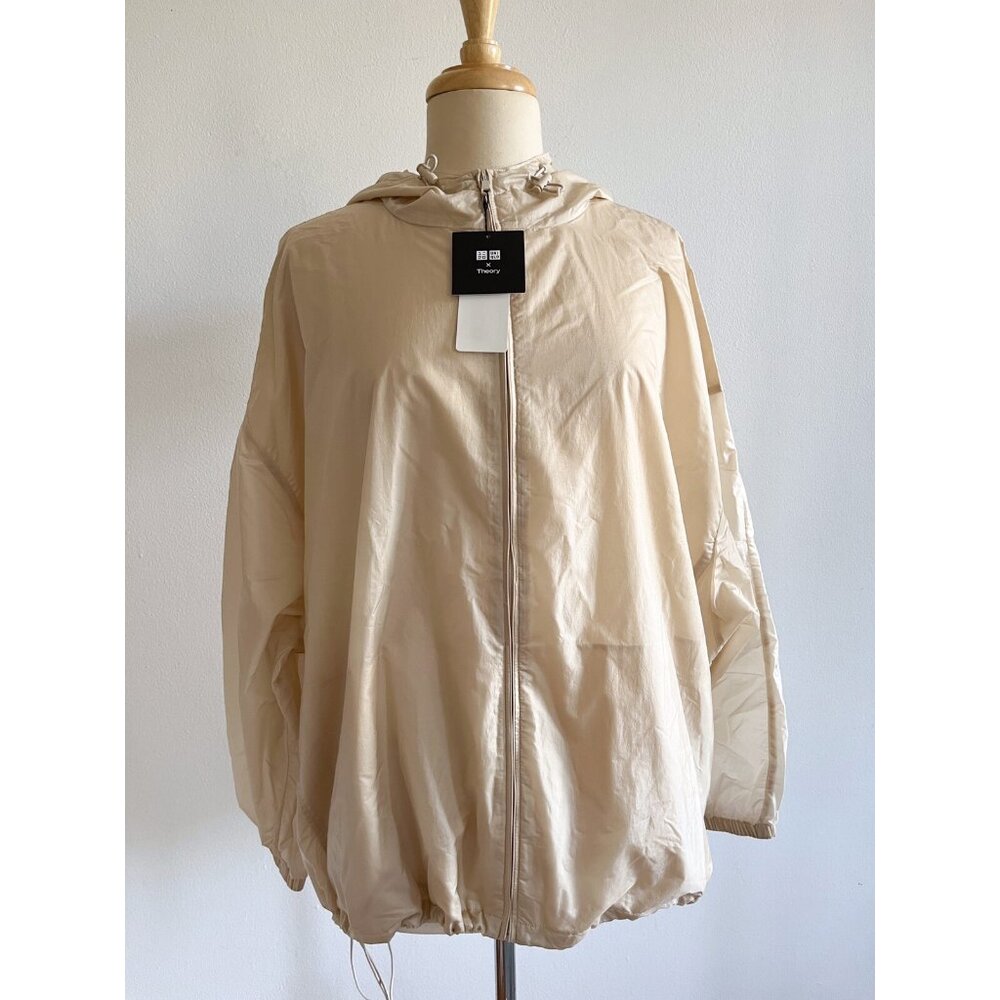 Theory x Uniqlo Nylon Lightweight Parka Beige Women XL New With Tags